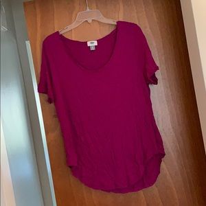 Old Navy shell tee, magenta size XL